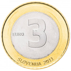 3 Евро 20 лет независимости Словении (Словения, 2011 года)